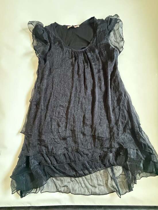 Pretty Angel Dresses & Skirts - Pretty Angel Black Sheer Ruffle Babydoll Dress L Fairy Whimsy Y2K Goth
